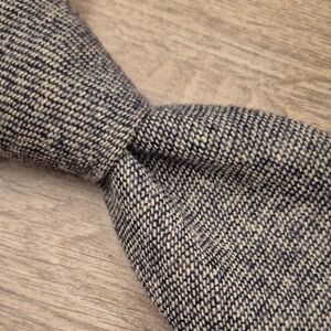 RIVETY OF BOSTON Grey Flecked Weave All Wool Challis Mens Tie VTG‎ RARE